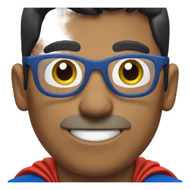 superman with glasses sticker