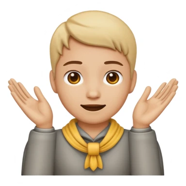 Emoji with hands around neck sticker