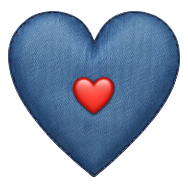Heart shaped blue Denim  sticker