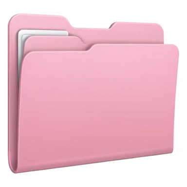 light Pink empty plain folder sticker