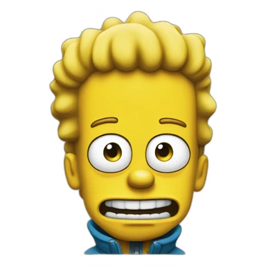 Bart Simpson qui rigole sticker