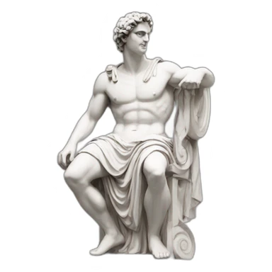 Greek god statue sticker
