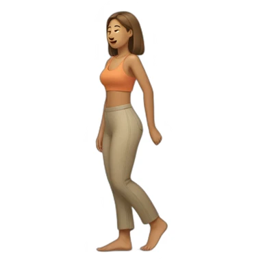 A Women doing doge style  position sticker