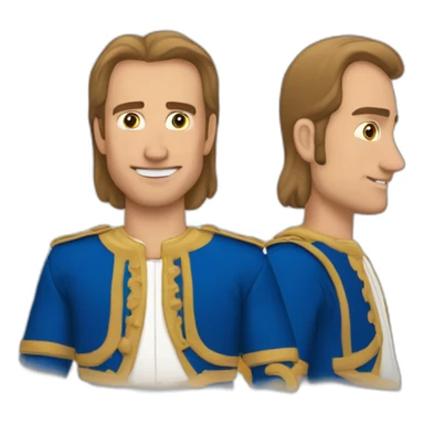 Duke Dennis qui mais les deux mains derrière sa tête  sticker