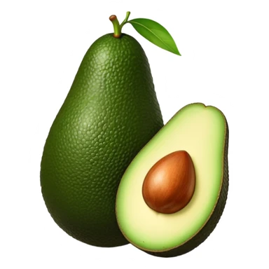 whole uncut avocado exterior skin sticker