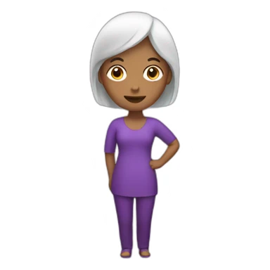 Mom with brinjal sticker