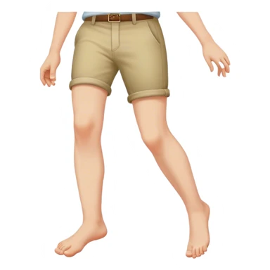 ￼ laughing emoji feet behind its back sticker