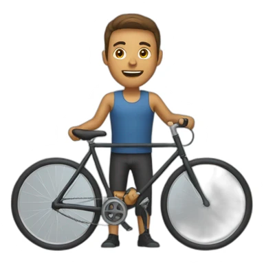 Man with Bike sticker