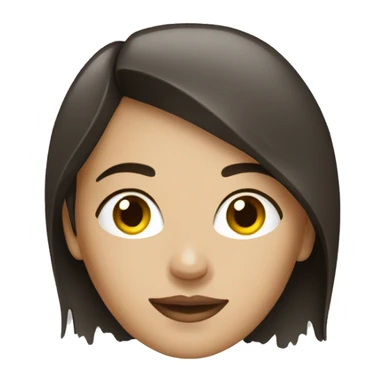 brunette woman with white drip sticker