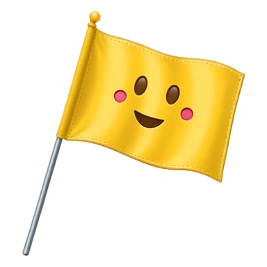 Handheld Flag yellow  sticker