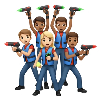 Laser tag family friendly sticker