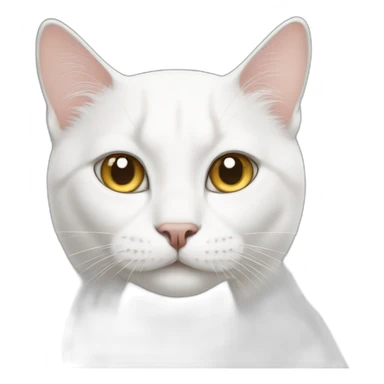 a white cat named john sticker