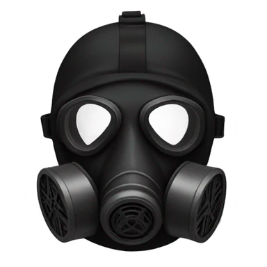 Gas mask Black yes please sticker