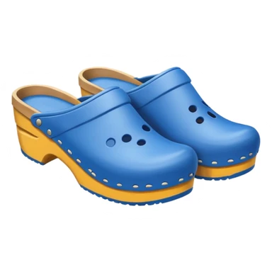 clogs blue sticker