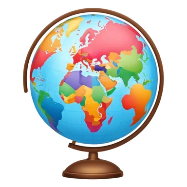 globe with translation speech bubbles sticker