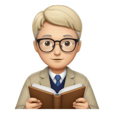 adulto  estudiando sticker