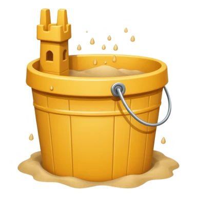 sand castle, Bucket-shaped castle sticker