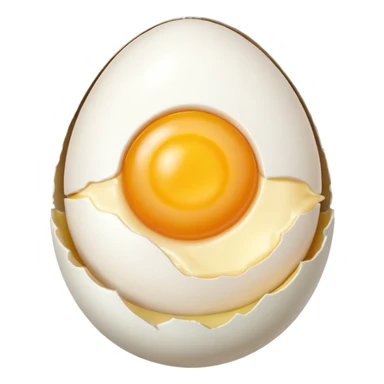 cracked egg by half sticker