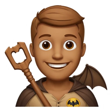 Tung tung tung sahur a wooden guy with a bat sticker