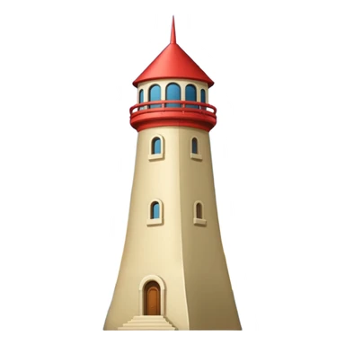 California Tower in San Diego, simple apple style emoji, no text, white background, inspired by reference photo, version 3 sticker