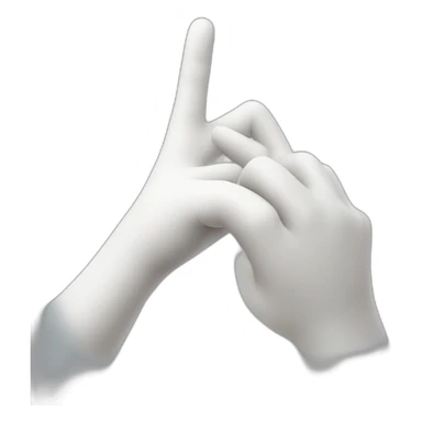 white gloved hand, thumb and pointer finger making an o together sticker