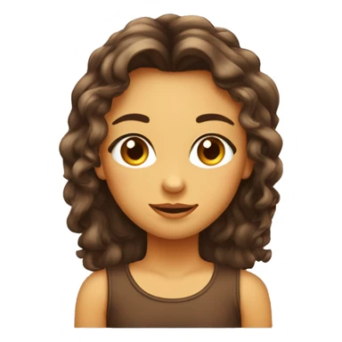 ragazza mulatta con capelli lunghi lisci e occhi marroni  sticker