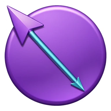 seta para direita roxa sticker