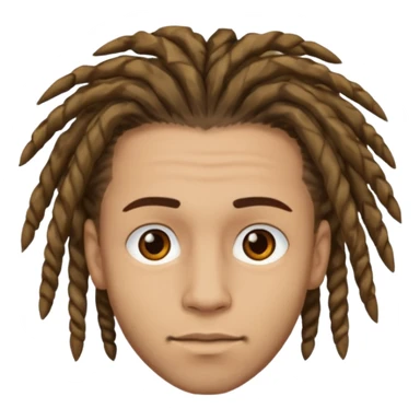 man light skin with dread hair sticker