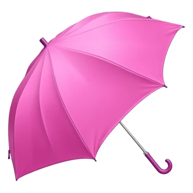 Folded Rain Umbrella pink sticker