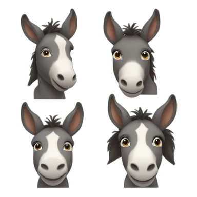 Donkeys in the shape of girls sticker