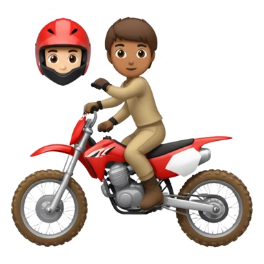 Dirt bike and boy  sticker