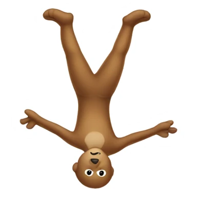 Teddy doing handstand sticker