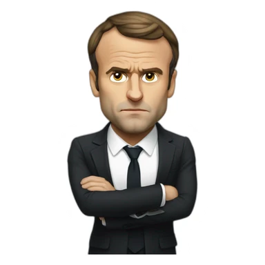Emmanuel Macron being serious sticker