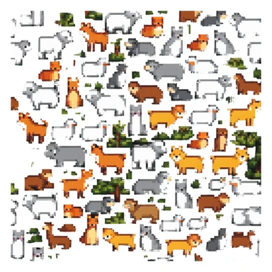 group of animals sticker