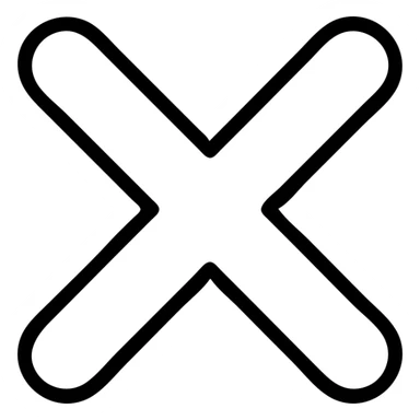 simple outlined cross mark sticker