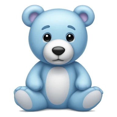 pastel blue teddy bear sticker