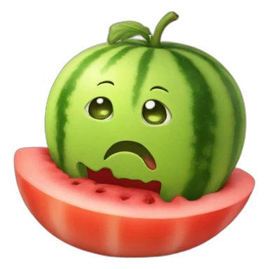 Chat sur une pasteque sticker