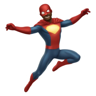 superhero levitating man sticker