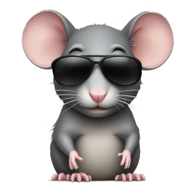 Rat with sunglasses sticker