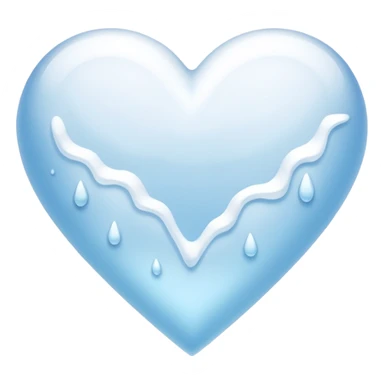 snow heart that's melting sticker