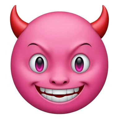 Devil emoji but pink 😈 sticker