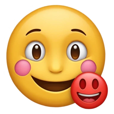 Emoji  rond  qui rougis  parce qu’il est timide. Pas de sourire  sticker