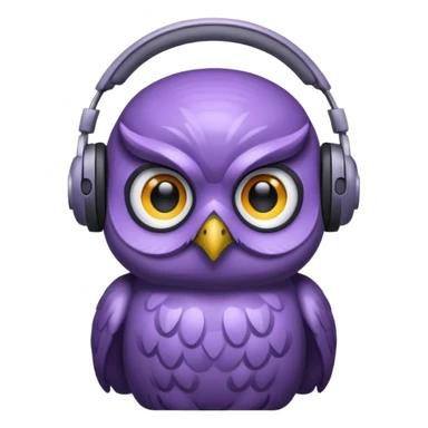 purple gamer owl sticker