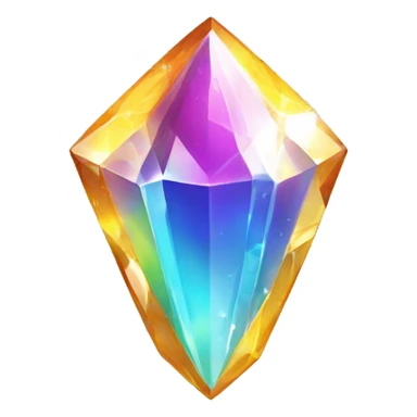 Shiny sparkly colorful crystal gem shard sticker