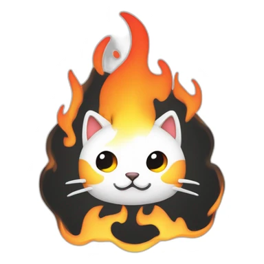 github octcat on fire sticker
