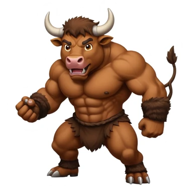 A mad bull sticker