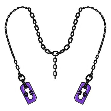 couple connected by a chain sticker