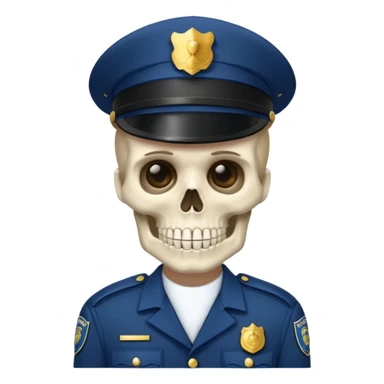 police carsad skeleton sticker