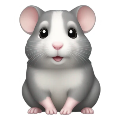 Grey hamster sticker