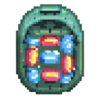 pill capsule pixel art sticker